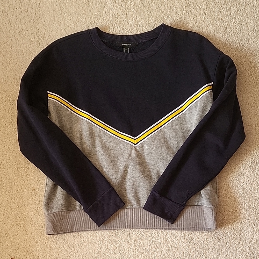 Forever 21 Navy And Grey Sweatshirt